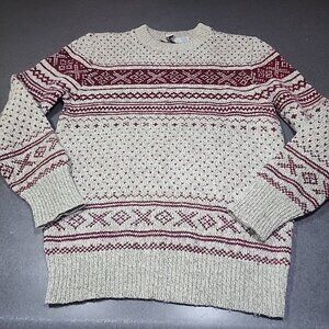 Klopfensteins Wool Blend Ski Pullover Sweater Unisex Sz Large Vintage winter